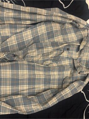 PacSun Light Blue Plaid Button-Down Shirt